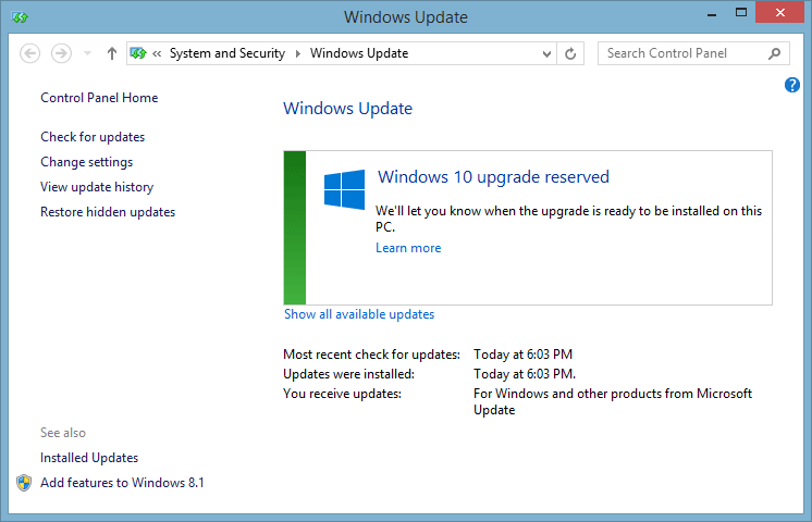 Windows 10 Windows update