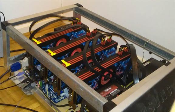 Bitcoin miner running