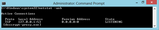 DNSCrypt listening netstat