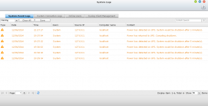 NAS UPS logs