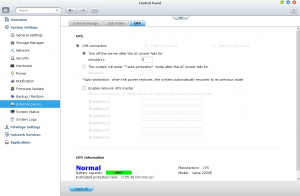 NAS UPS Power on