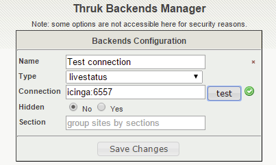 Thruk Configuration