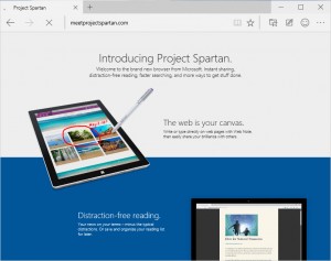Microsoft Windows 10 Spartan Web Browser
