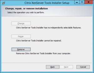 Remove XenServer Tools