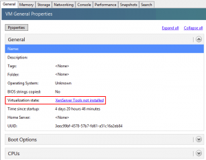 XenCenter Virtualization State