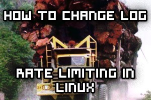 How To Change Log Rate Limiting In Linux