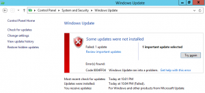 Microsoft Security Essentials Failed Windows Update Error Code 8004FF04