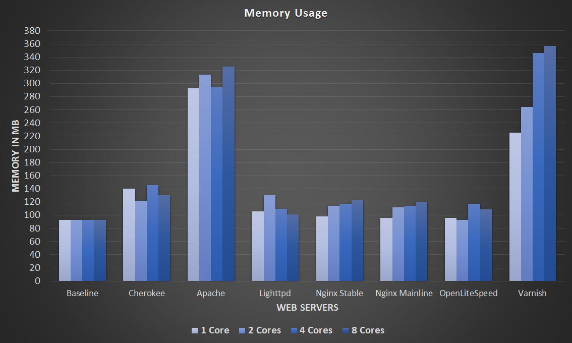 Web Server Benchmark Memory Usage