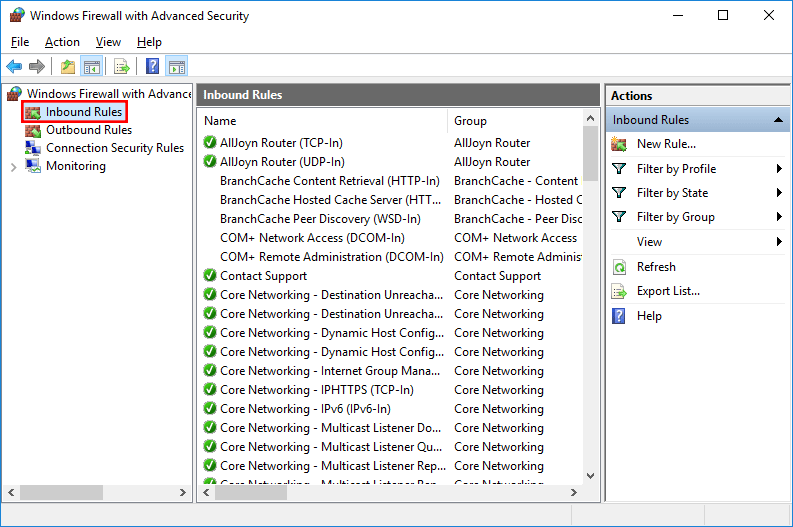 Разрешаем ping. Advanced Windows Firewall. Windows Defender Firewall. Windows Firewall Rules. Windows Firewall > Outbound Rules.