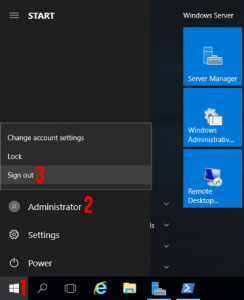 Log out from start menu GUI