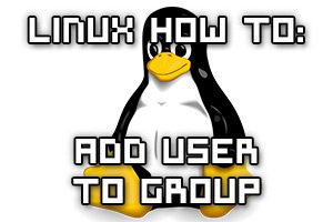 Linux How To: Add User To Group