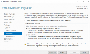 Hyper-V Virtual Machine Migration - Windows Server 2016