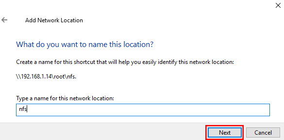 Add network location