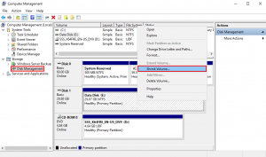 Disk Management Shrink Volume