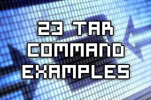 Tar Archive Command Examples For Linux