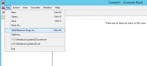 Windows MMC Add/Remove Snap-in