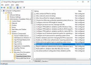 BitLocker Group Policy Settings