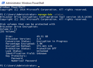 PowerShell - BitLocker Encryption Status