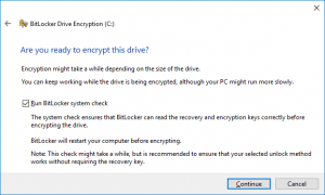 BitLocker System Check