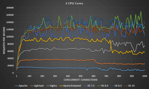 Windows IIS vs Linux Web Servers Benchmark - 2 CPU Cores