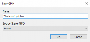 New Group Policy Object