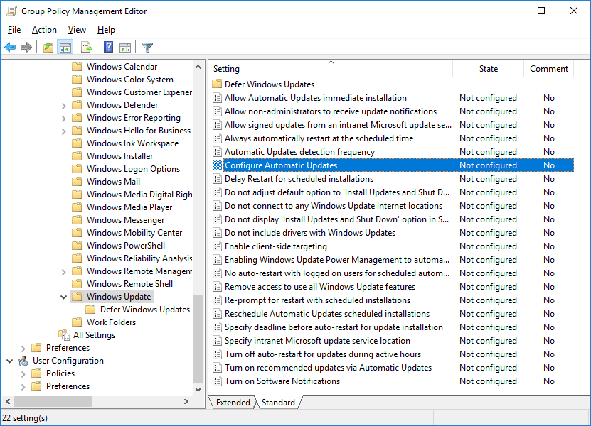 Windows Update Policies