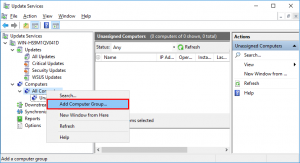 WSUS Add Computer Group