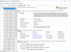 WSUS Report Example