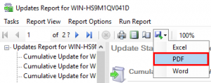 WSUS Export Report