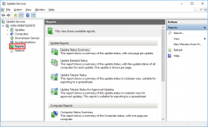 WSUS Console - Reports