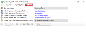 WSUS Run Report