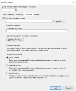 Add Quota Threshold Command