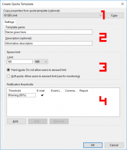 Create Quota Template