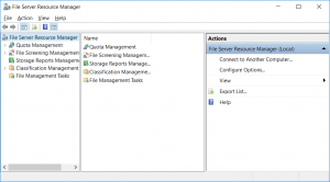 File Server Resource Manager GUI Window