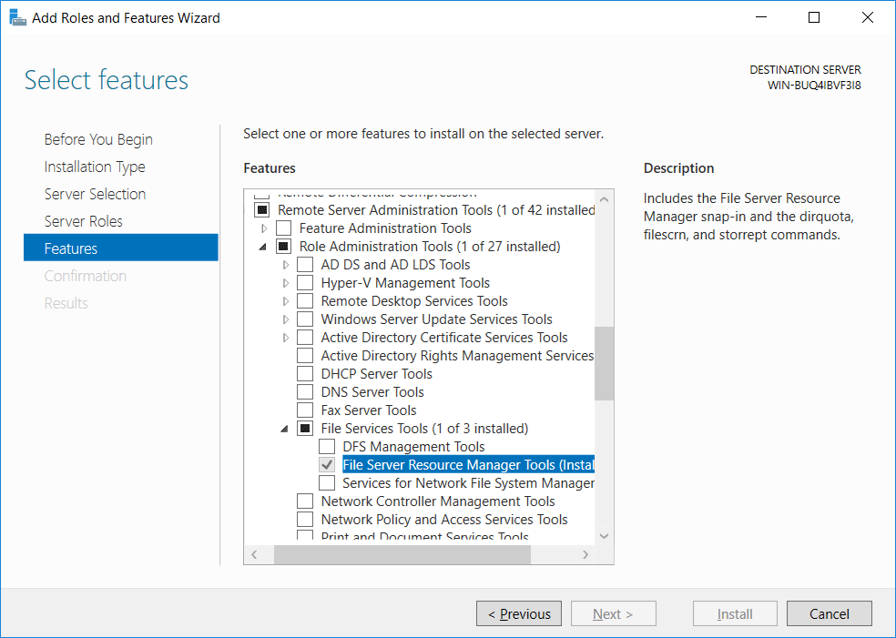 Select Optional Features