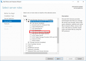 Select Server Role - File Server Resource Manager