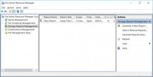 Storage Reports Management with Scheduled Report