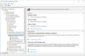 Windows Firewall with Advanced Security - GPO