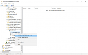 AppLocker Automatically Generate Rules
