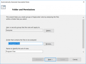 AppLocker Folder and Permissions