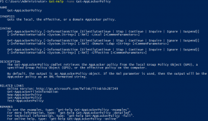 AppLocker PowerShell Get-Help