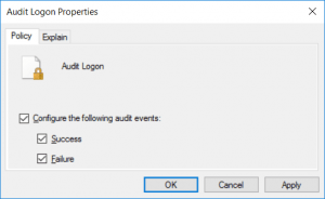 Audit Logon Properties