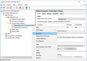 Backup Group Policy