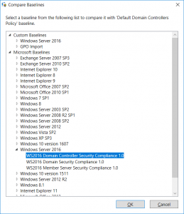 Compare Security Baselines