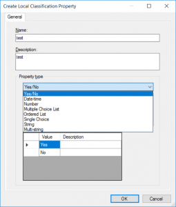 Create Local Classification Property