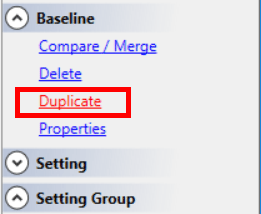Duplicate Security Baseline