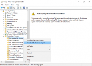 Encrypting File System (EFS) Group Policy