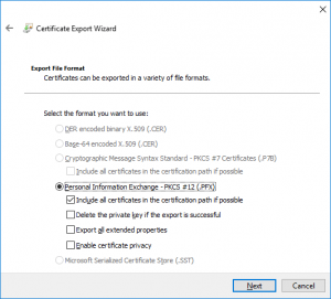 Export File Format