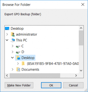 Export GPO to Folder