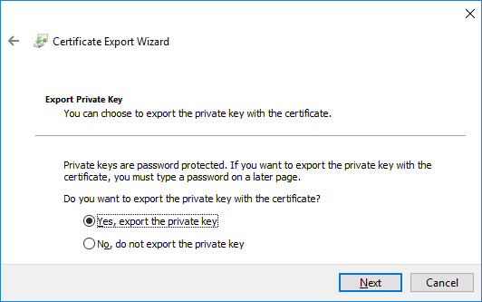 Export Private Key